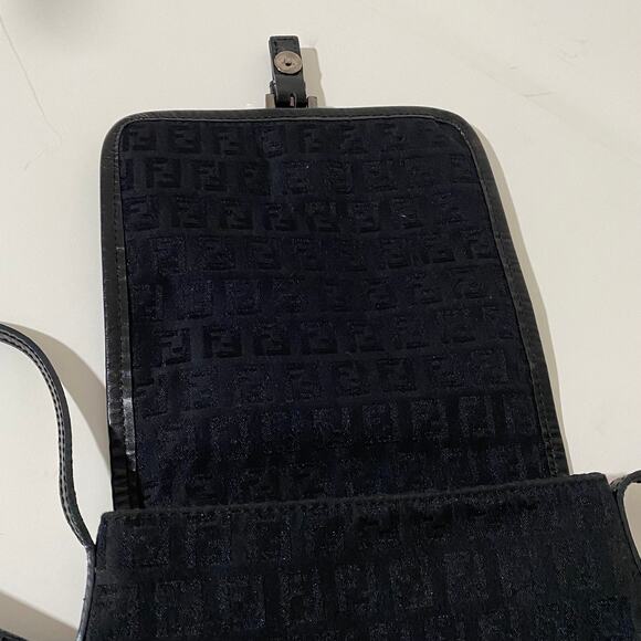 Fendi FF Zucca Logo Zucchino Monogram Canvas Shoulder Bag Purse Vintage Y2K 90's - Picture 10 of 16
